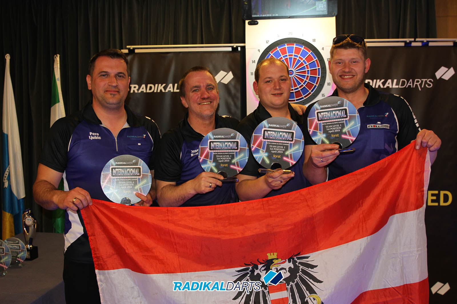 Austria 1 Campeones Equipos Nivel 1. Internacional RadikalDarts 2019
